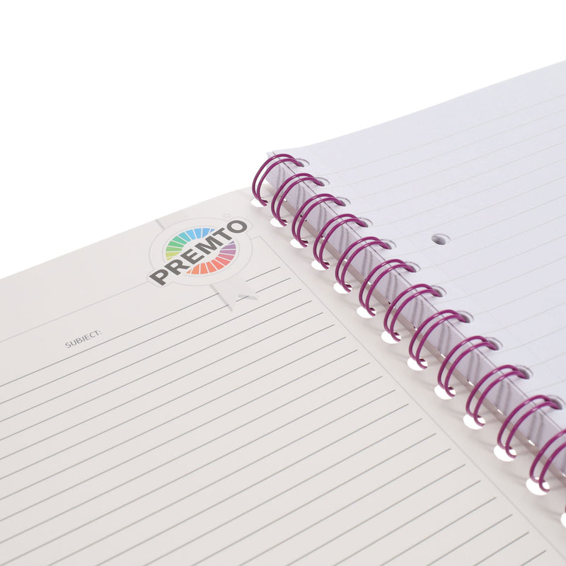 Premto A5 Wiro Notebook - 200 Pages - Grape Juice