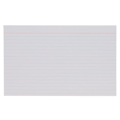 Concept 8 x 5 Ruled Record Cards - White - Pack of 100