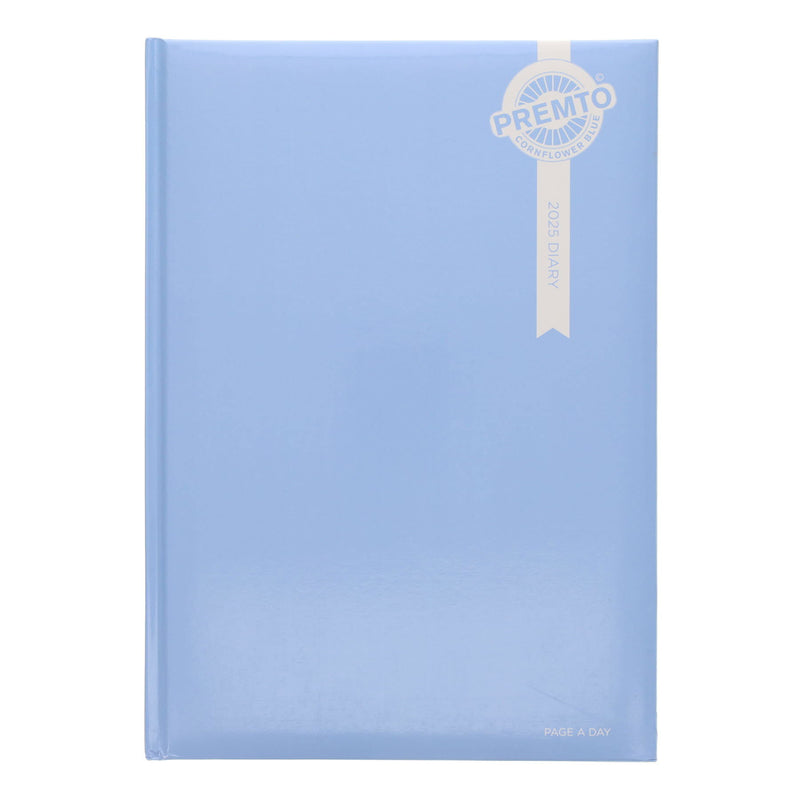 Premto Pastel 2025 A4 Page A Day Diary - Cornflower Blue