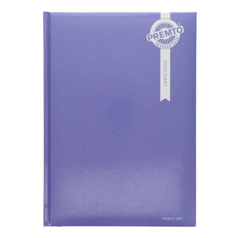 Premto Pastel 2025 A4 Page A Day Diary - Heather Haze