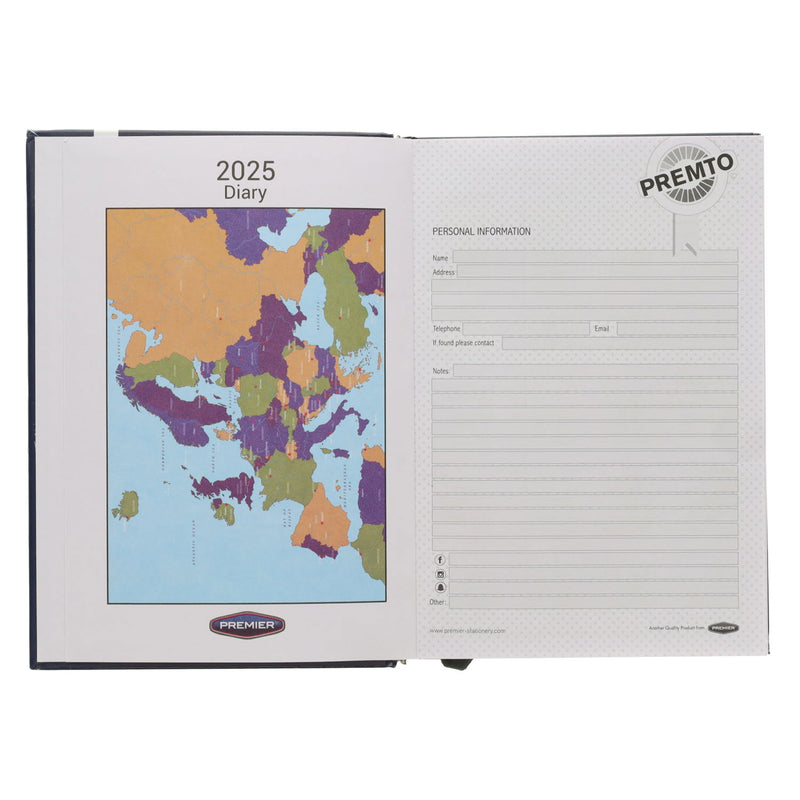 Premto Pastel 2025 A5 Page A Day Diary - Wild Orchid