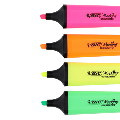 BIC Flat Highlighter - Neon - Pack of 5