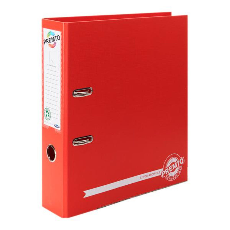 Premto A4 Lever Arch File - Ketchup Red