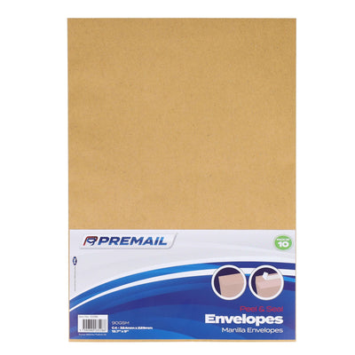 Premail C4 Envelopes - 324 x 229mm - Manilla - Pack of 10