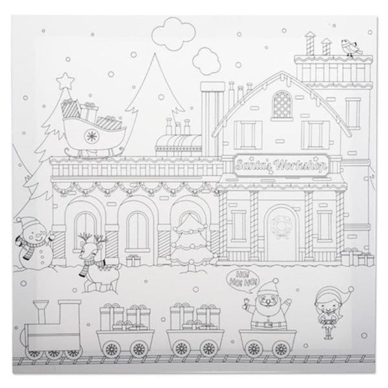 Icon Colour My Canvas - Festive Edition - 300mm x 300mm - Santa&