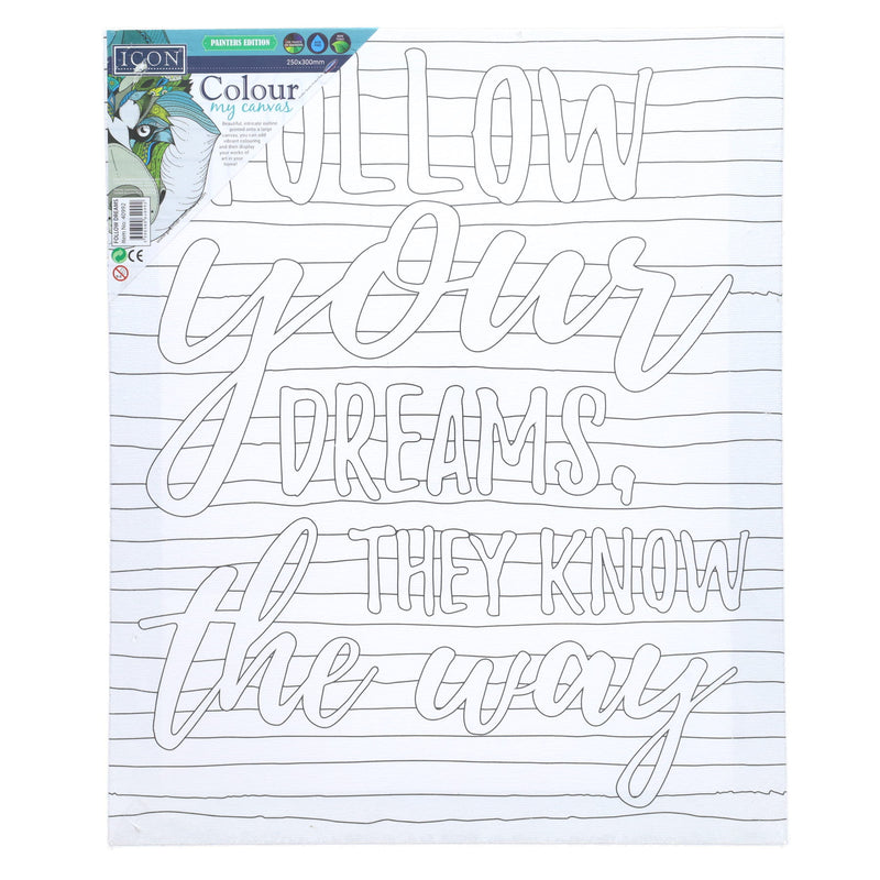 Icon Colour My Canvas - 250x300mm - Follow Dreams