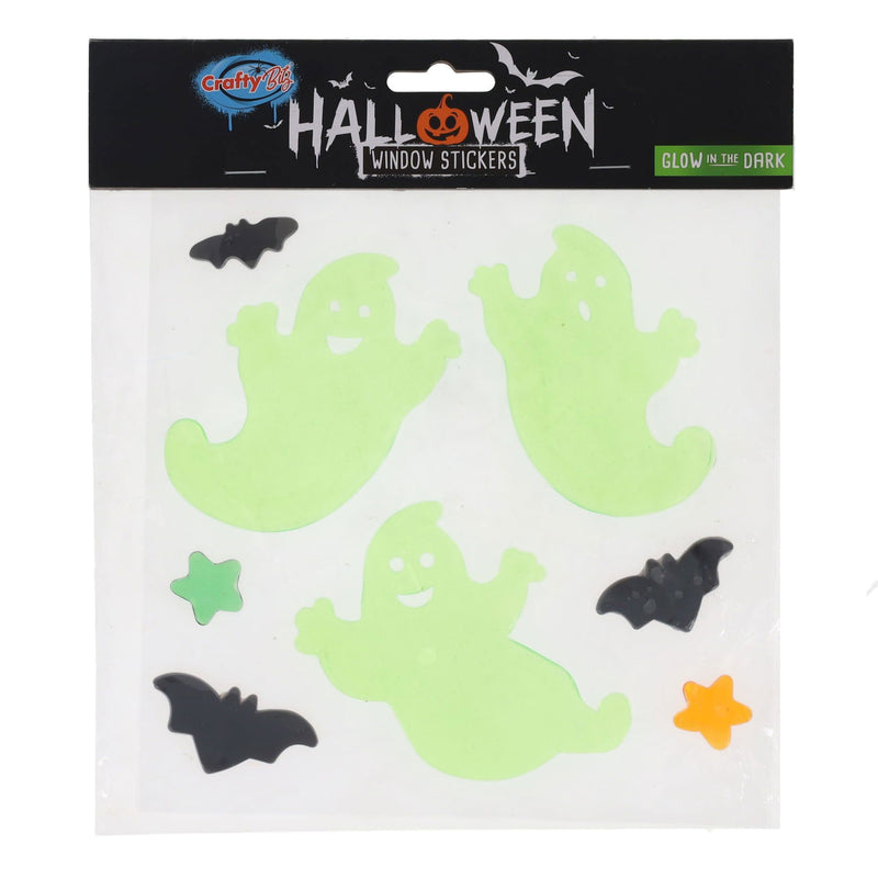 Crafty Bitz Halloween Window Stickers - Glow In The Dark - Pack of 8