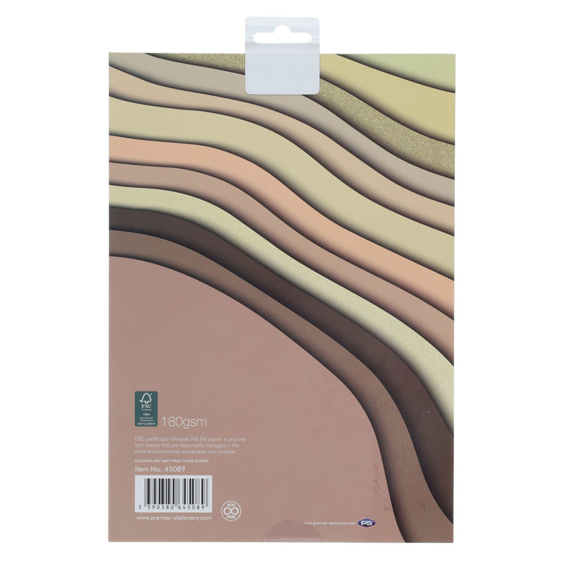 Premier Activity A4 Paper Pad - 24 Sheets - 180gsm - Shades of Gold