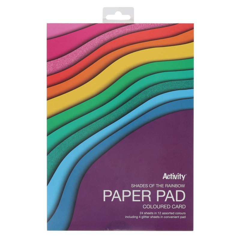 Premier Activity A4 Paper Pad - 24 Sheets - 180gsm - Shades of Rainbow