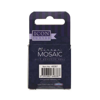 Icon Craft Mirror Mosaic Self Adhesive Roll - Silver - 10mm