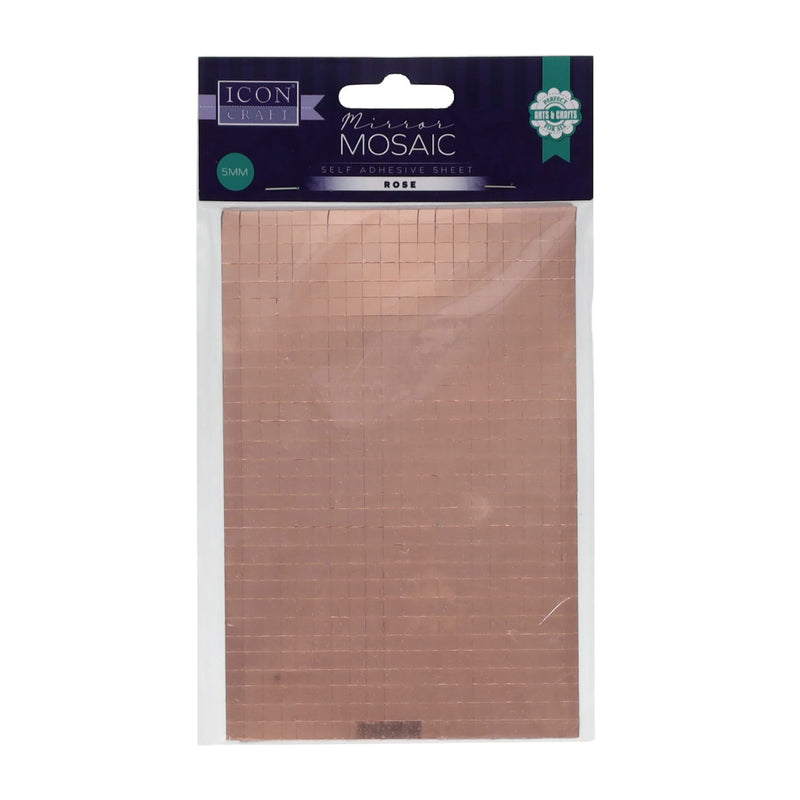 Icon Craft Mirror Mosaic Self Adhesive Sheet - Rose - 5mm