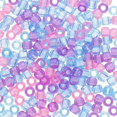 Crafty Bitz Round Clear Pastel Beads - Assorted - 50g