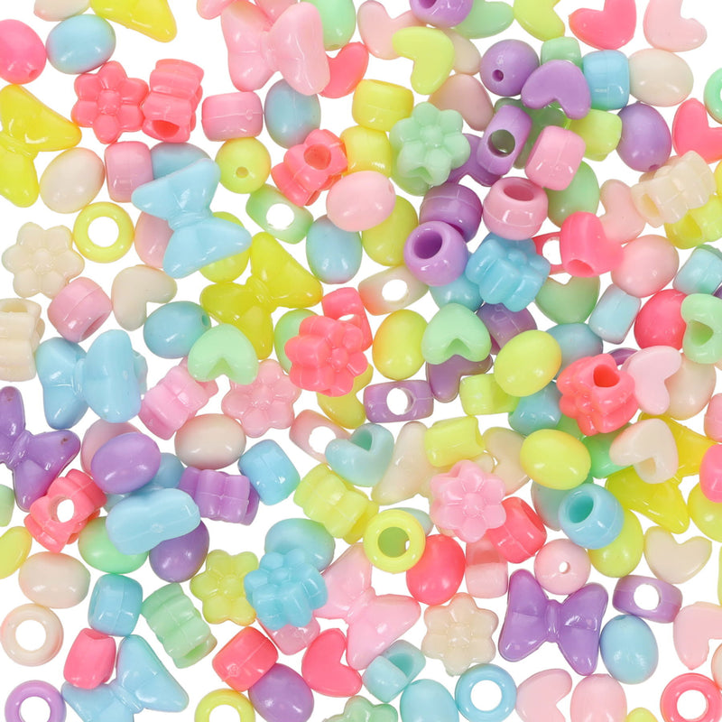 Crafty Bitz Pastel Shaped Beads - Assorted - 50g