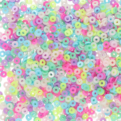 Crafty Bitz Flat Pastel Beads - Assorted - 50g