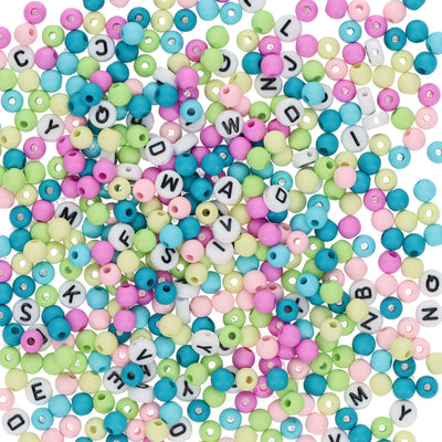 Crafty Bitz Pastel Alpha Beads - Assorted - 50g