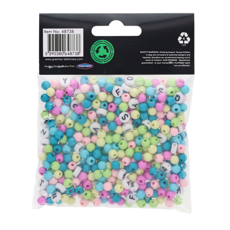 Crafty Bitz Pastel Alpha Beads - Assorted - 50g