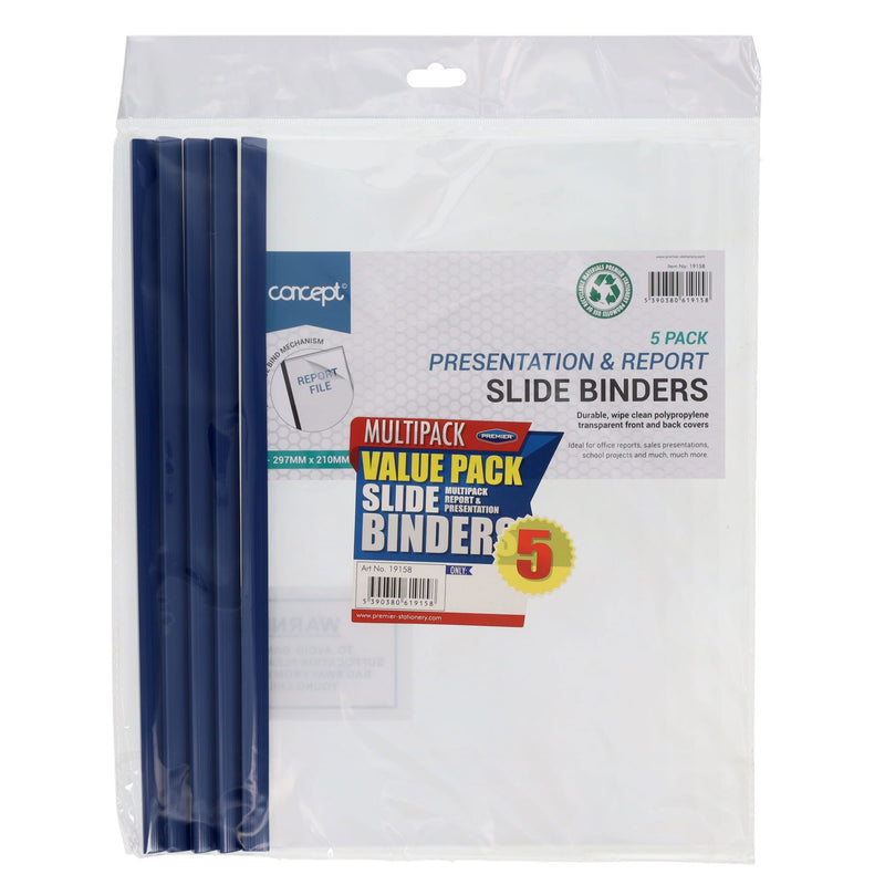 Premier Multipack | Office A4 Display Document Folders - Pack of 5