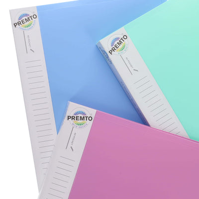 Premto A4 Pocket Display Book - Pastel - 40 Pockets - Pack of 3