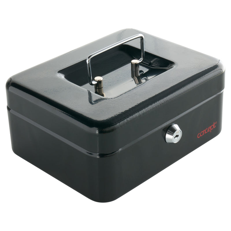 Concept 8 Metal Cash Box - Black