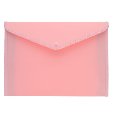 Premto Pastel A4+ Button Wallet - Pink Sherbet