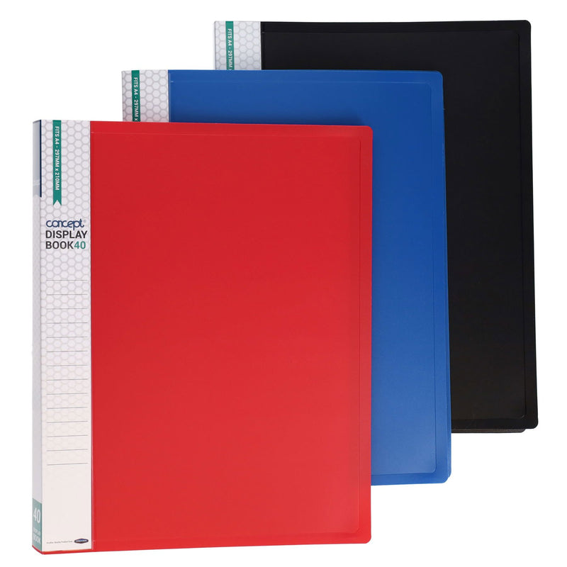 Concept Multipack | A4 40 Pocket Display Book - Pack of 3