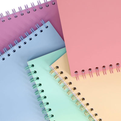 Premto Pastel A5 Wiro Notebook - 200 Pages - Pink Sherbet