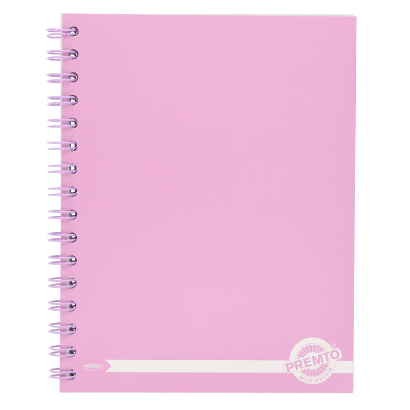 Premto Pastel A5 Wiro Notebook - 200 Pages - Wild Orchid