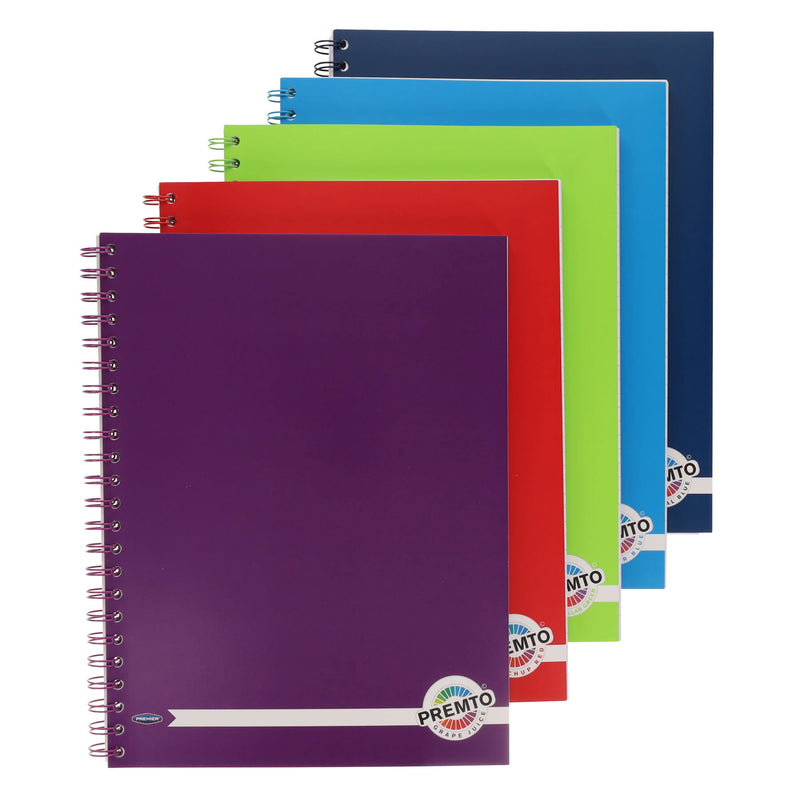 Premto A4 Wiro Notebook - 200 Pages - Ketchup Red