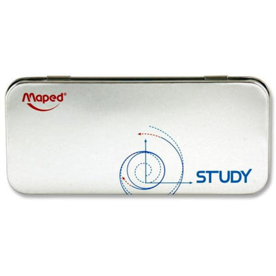 Maped Study Maths Set in Metal Tin - 8 Pieces