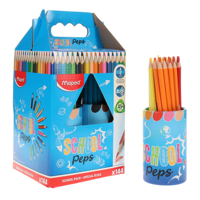 Maped Schoolpack Colouring Pencils School Peps - Pack of 144