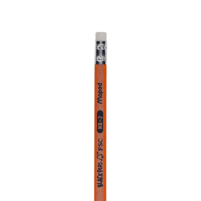 Maped Black'Peps Triangular HB Rubber Tipped Pencil