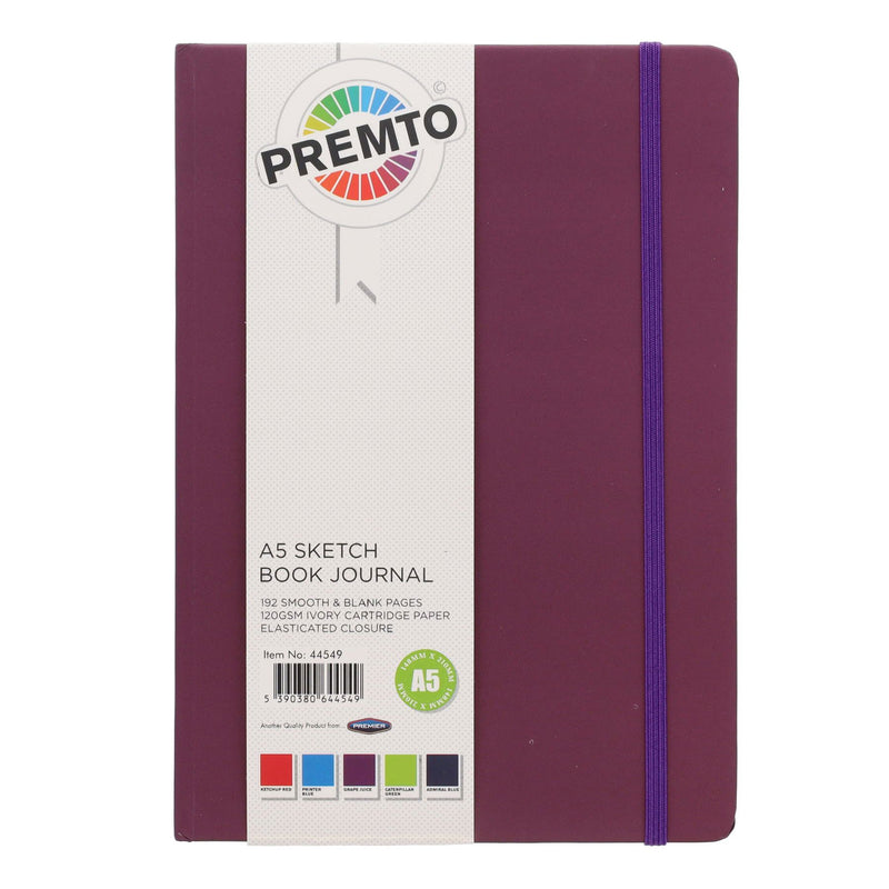 Premto A5 Journal & Sketch Book - 192 Pages - Grape Juice