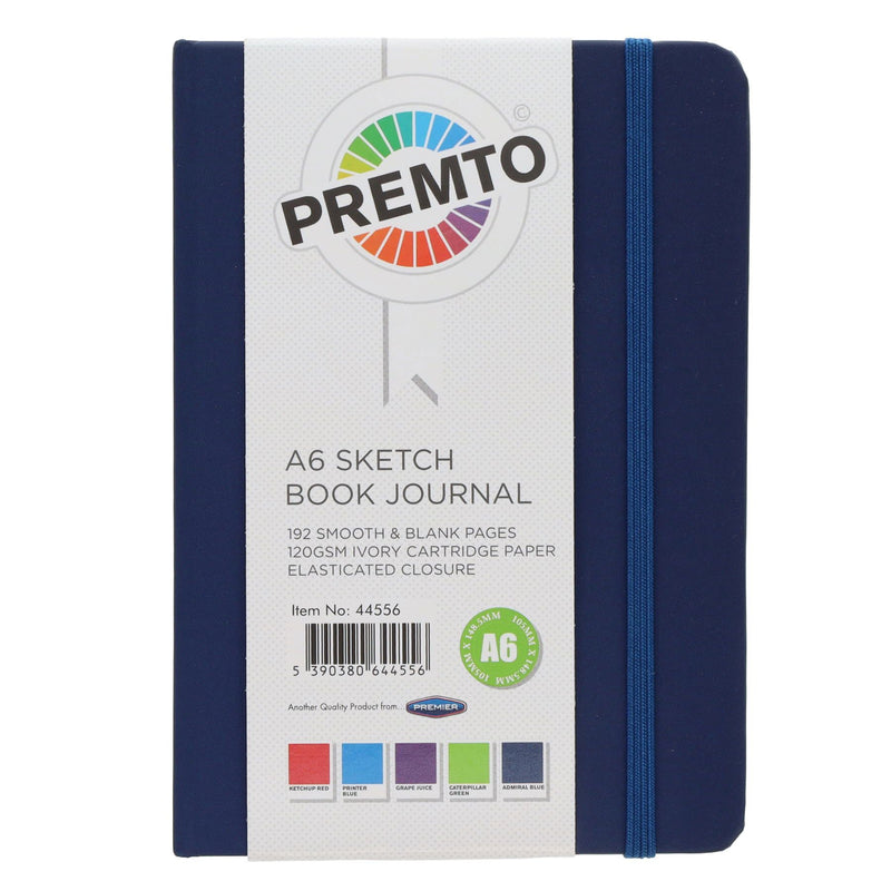 Premto A6 Journal & Sketch Book - 192 Pages - Admiral Blue