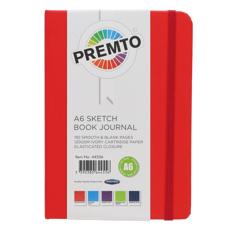 Premto A6 Journal & Sketch Book - 192 Pages - Ketchup Red