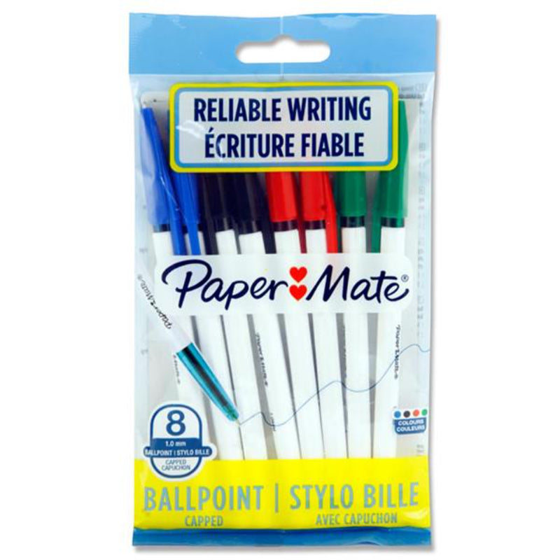 Papermate Ballpoint Pens - Pack of 8