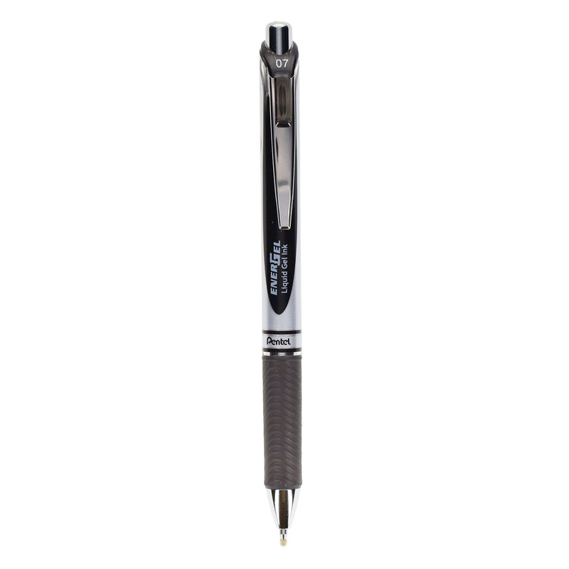 Pentel Energel Blp77 0.7mm Rollerball Gel Pens - Black - Pack of 2