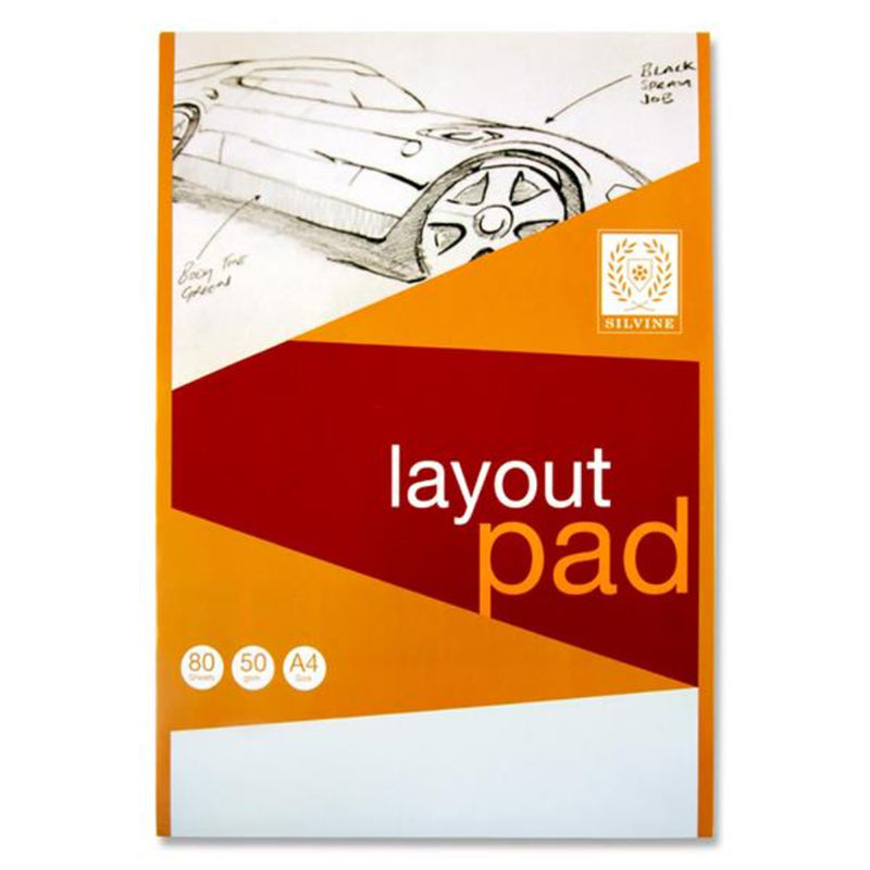 Silvine A4 Layout Pad - 50gsm - 80 Sheets