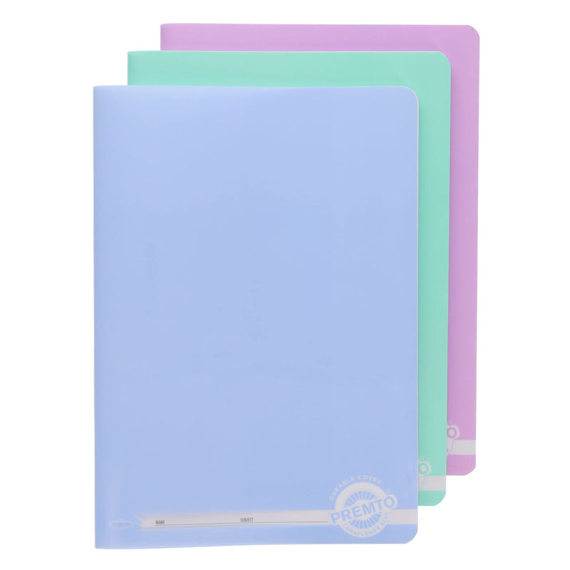 Premto Pastel Multipack | A4 Durable Cover Manuscript Book - 160 Pages - Pack of 3