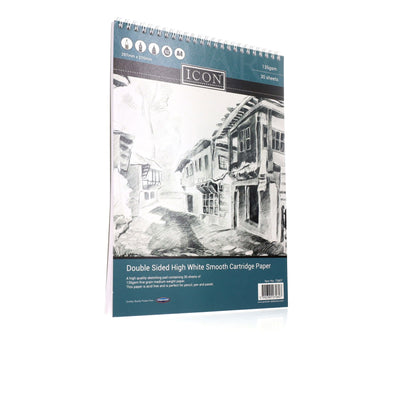 Icon A4 Wiro Sketch Pad - 135gsm - 30 Sheets