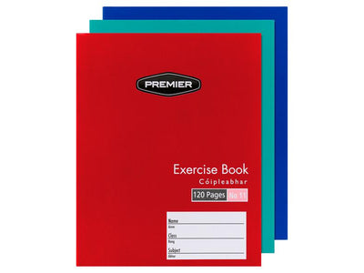 Premier Multipack | No.11 Exercise Book - 120 Pages - Bold - Pack of 10