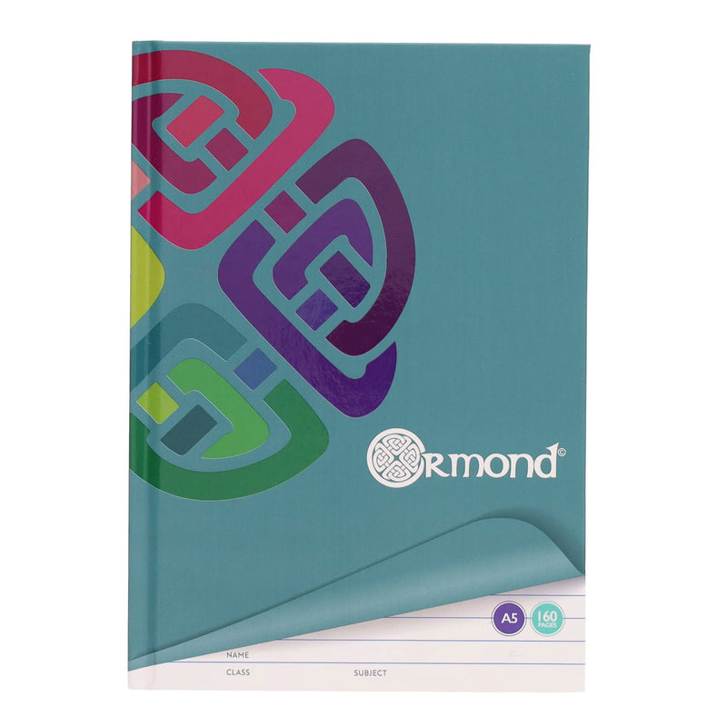 Ormond A5 Hardcover Notebook - 160 Pages - Pack of 5