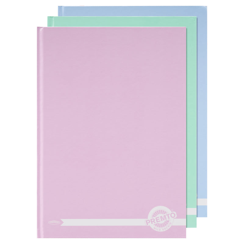 Premto Multipack | Pastel A4 160pg Hardcover Notebook - Pack of 3