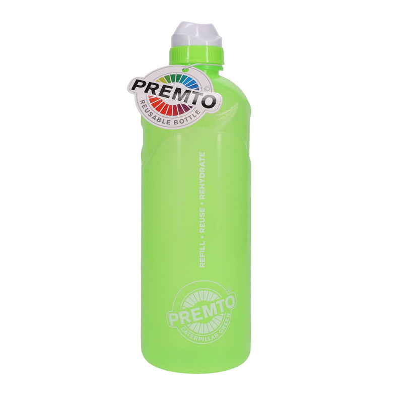 Premto 1 Litre Stealth Bottle - Caterpillar Green