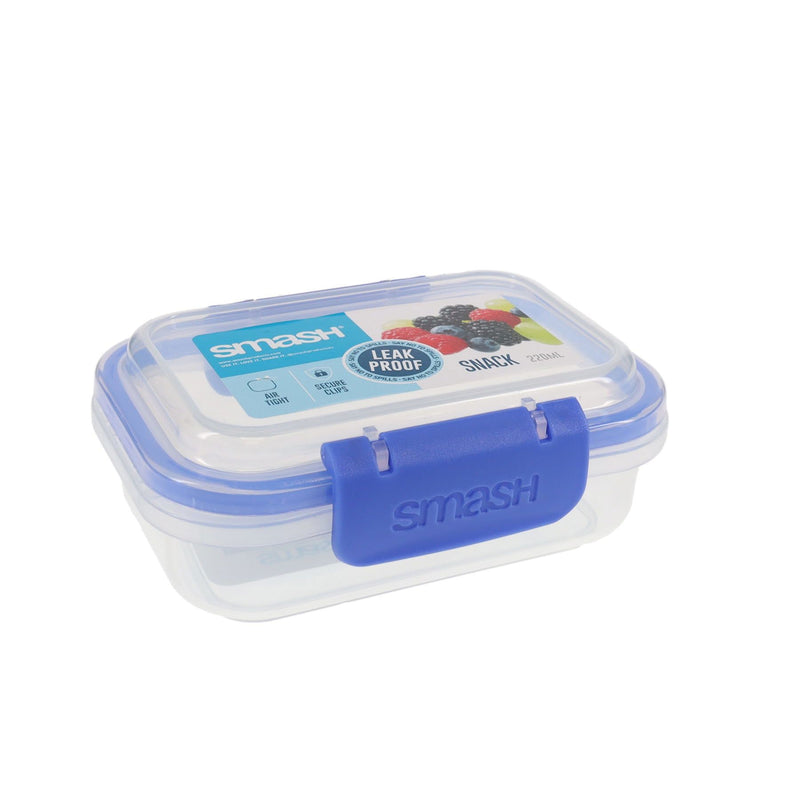 Smash Leakproof Snack Box - 220ml - Blue