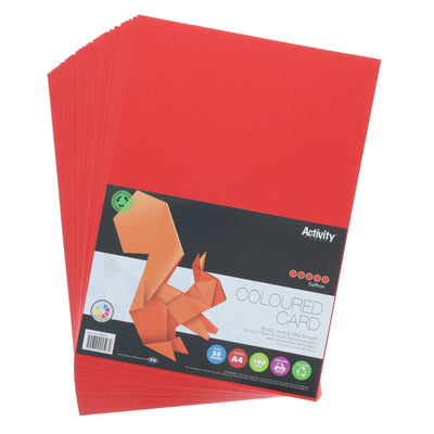 Premier Activity A4 Card - 160 gsm - Red Saffron - 50 Sheets