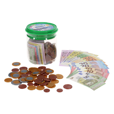 Clever Kidz Coin & Paper Euro Money Set - Tub of 190 Pieces