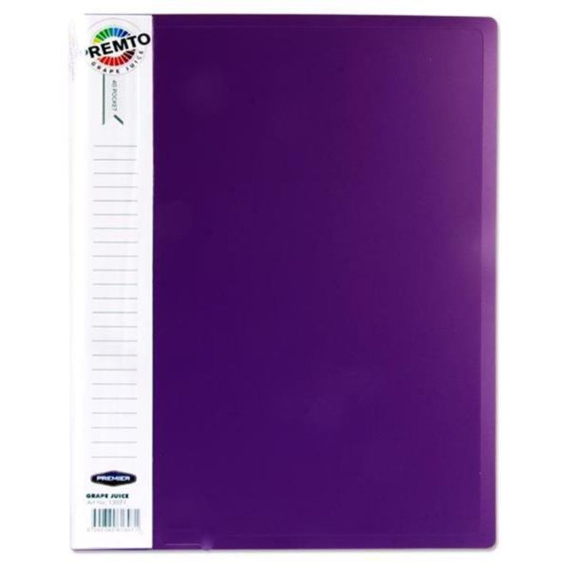 Premto A4 40 Pocket Display Book - Grape Juice Purple