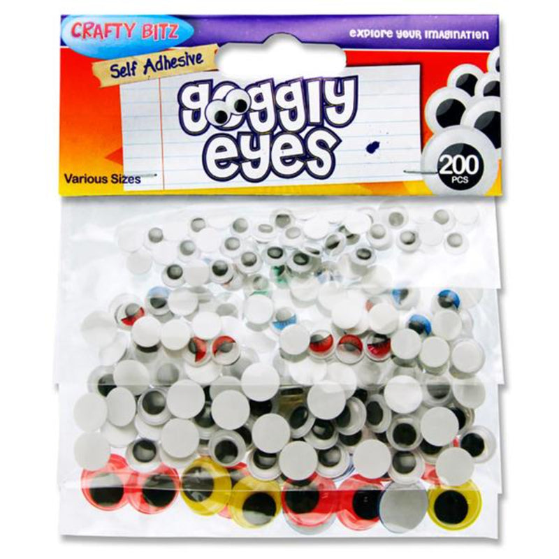 Crafty Bitz Googly Eyes - Pack of 200