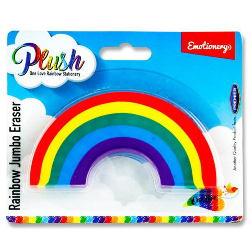 Emotionery Rainbow Plush Jumbo Eraser - Rainbow Shape