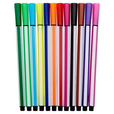 World of Colour Washable Felt Tip Markers - Black Hero - Tub of 12